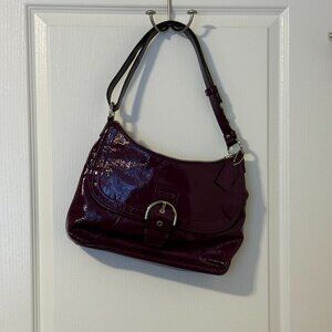Coach Shoulder Bag - Patent Leather - Purple